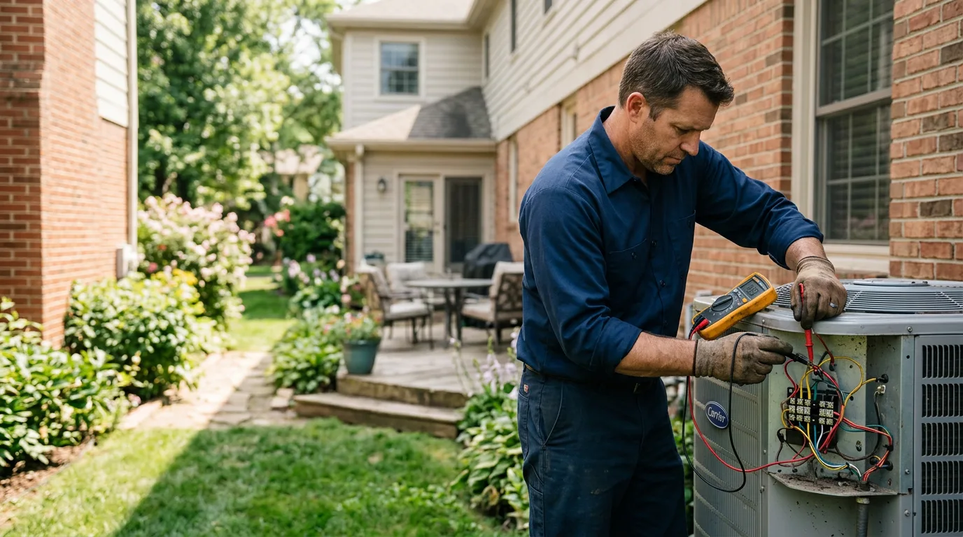 HVAC technician working near Miles, IA
